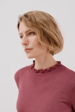 Cortefiel Camisolas-Camisola com gola com folhos Granada