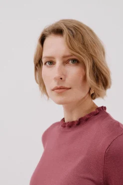 Cortefiel Camisolas-Camisola com gola com folhos Granada