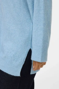 Vero Moda Curve Camisolas-Camisola com gola em V curvo Azul