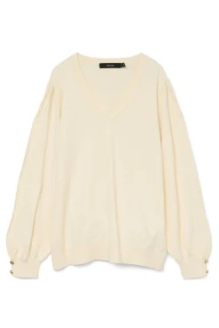 Vero Moda Curve Camisolas-Camisola com gola em V curvo Cinzento