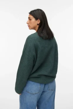 Vero Moda Curve Camisolas-Camisola com gola em V curvo Verde