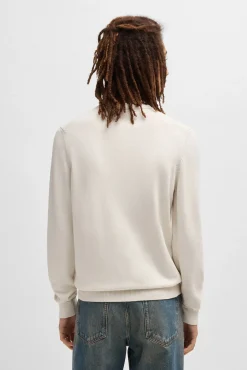 HUGO Camisolas-Camisola com gola redonda Branco