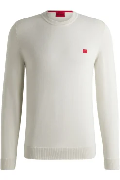 HUGO Camisolas-Camisola com gola redonda Branco