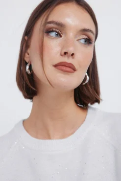 Springfield Camisolas-Camisola com lantejoulas cru