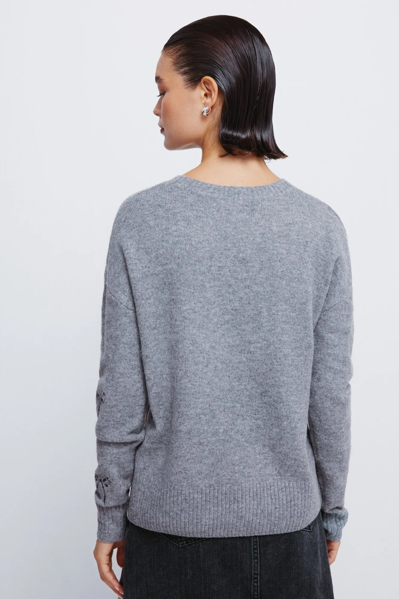 Springfield Camisolas-Camisola com laços de lantejoulas cinzento