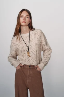 High Spirits Camisolas-Camisola Creama bege