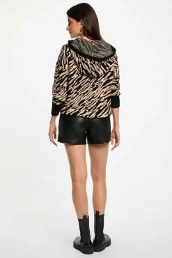 Morgan Camisolas-Camisola curto com capuz Preto