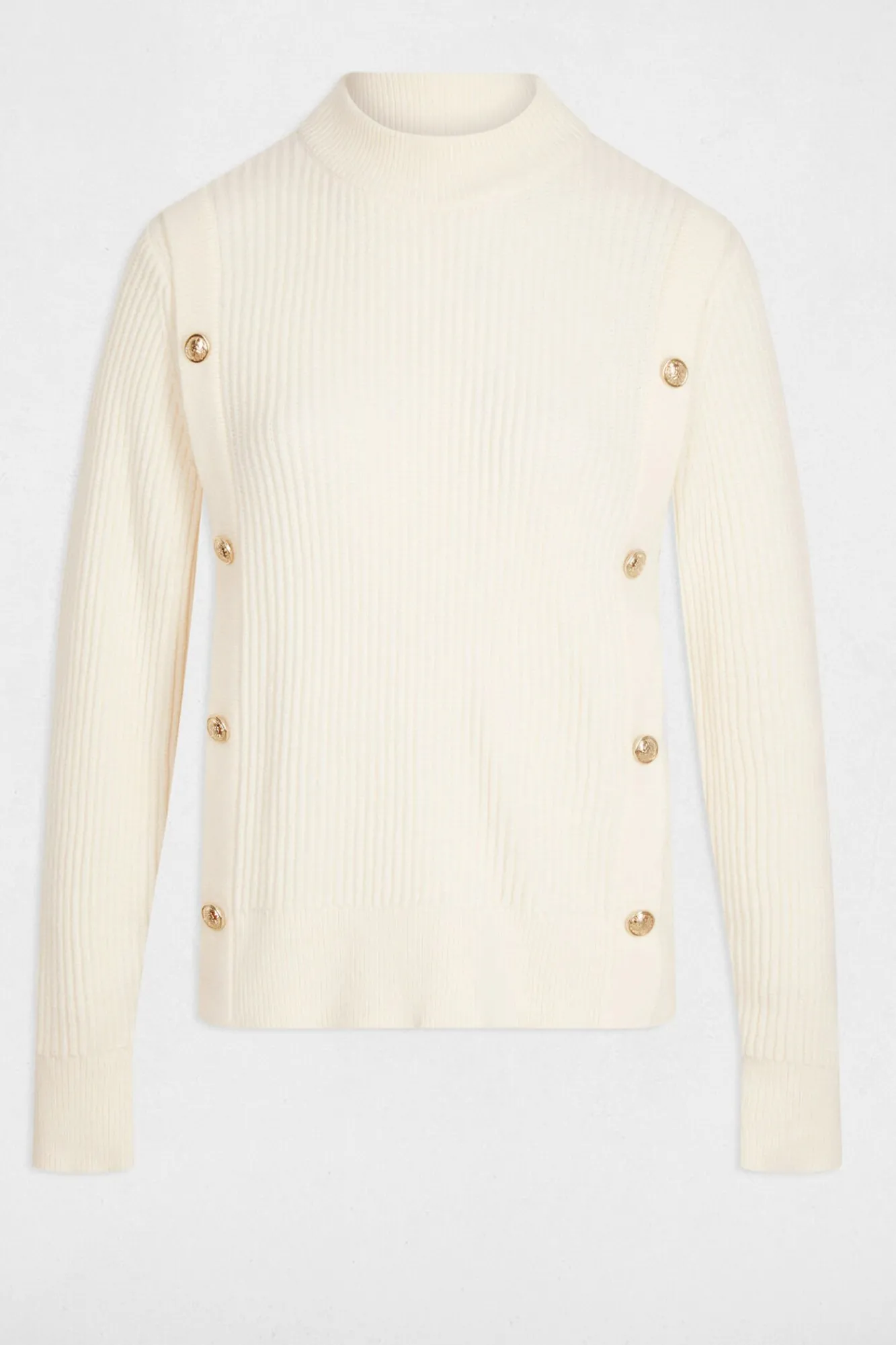 Morgan Camisolas-Camisola curto de gola Ecru