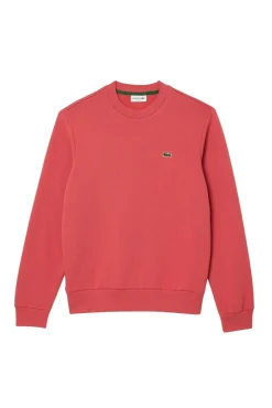 Lacoste Sweatshirts-Camisola de algodão cardado com fit folgado Vermelho