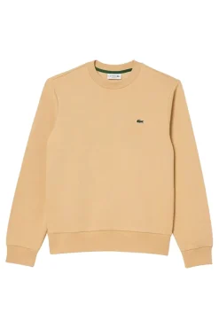 Lacoste Sweatshirts-Camisola de algodão cardado com fit folgado Tostado