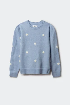 Springfield Kids Malhas-Camisola de bolinhas para menina azul