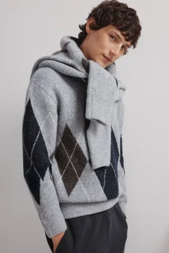 Springfield Camisolas-Camisola de fantasia com padrão de diamante azul