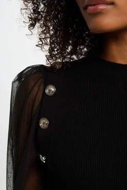 Morgan Camisolas-Camisola de gola Preto