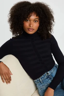 Morgan Camisolas-Camisola de gola Preto