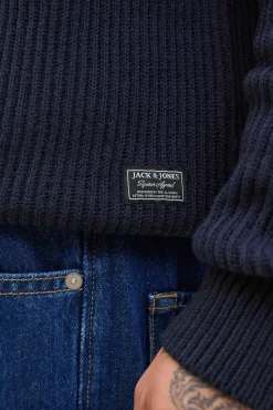 Jack & Jones PLUS Camisolas-Camisola de gola azul