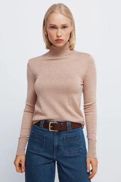 Springfield Camisolas-Camisola de gola alta com botões e punhos cru