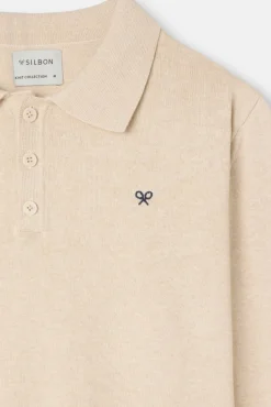 Silbon Camisolas-Camisola de gola polo Tostado