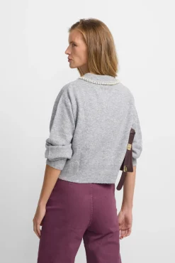 Silbon Camisolas-Camisola de gola polo Cinzento