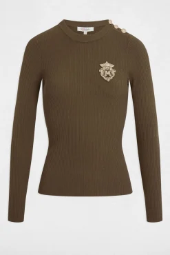 Morgan Camisolas-Camisola de gola redonda Verde