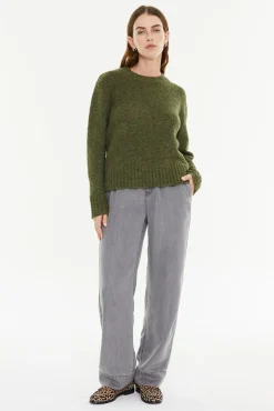 System Action Camisolas-Camisola de gola redonda verde