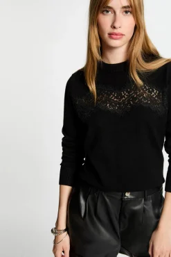 Morgan Camisolas-Camisola de gola redonda Preto