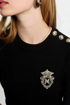 Morgan Camisolas-Camisola de gola redonda Preto