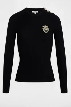 Morgan Camisolas-Camisola de gola redonda Preto