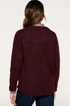 Selected Camisolas-Camisola de lã e alpaca Roxo