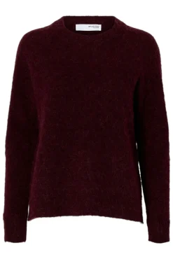 Selected Camisolas-Camisola de lã e alpaca Roxo