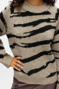 Object Camisolas-Camisola de lã e alpaca Castanho