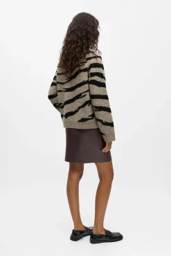 Object Camisolas-Camisola de lã e alpaca Castanho