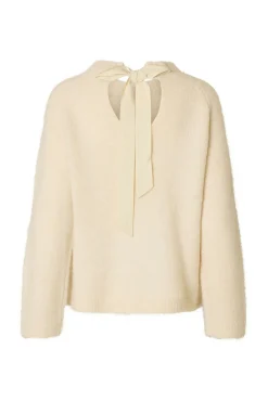 Selected Camisolas-Camisola de laçada de alpaca Tostado