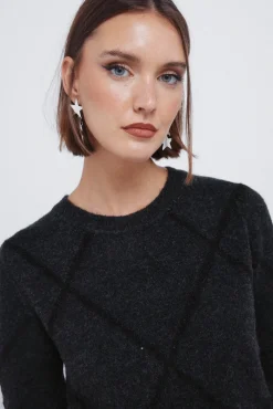 Springfield Camisolas-Camisola de lantejoulas com diamantes cinzento