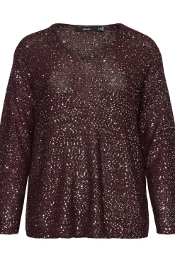 Vero Moda Curve Camisolas-Camisola de lantejoulas plus size Roxo