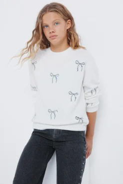 Springfield Kids Malhas-Camisola de laço para menina bege