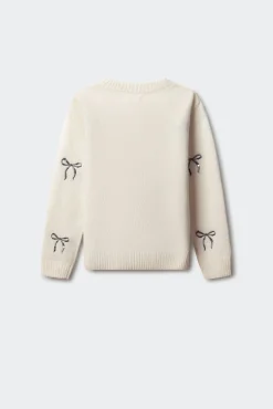 Springfield Kids Malhas-Camisola de laço para menina bege