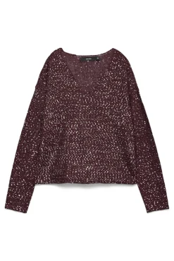 Vero Moda Camisolas-Camisola de lurex e lantejoulas Roxo