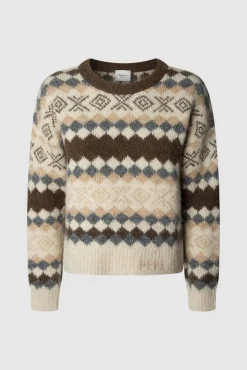 Pepe Jeans Camisolas-Camisola de malha Celestine castanho