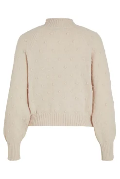 Vila Camisolas-Camisola de malha com malha Tostado