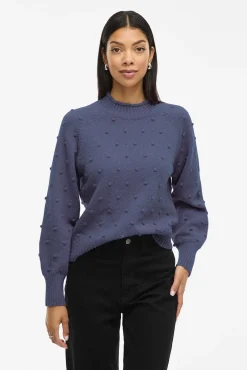 Vila Camisolas-Camisola de malha com malha Azul