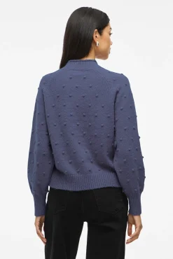 Vila Camisolas-Camisola de malha com malha Azul