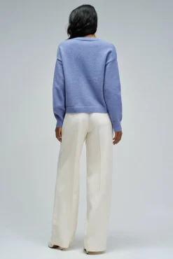 Salsa Jeans Camisolas-Camisola de malha com marca Azul