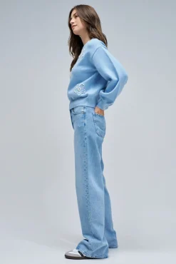 Salsa Jeans Camisolas-Camisola de malha com pérolas Azul