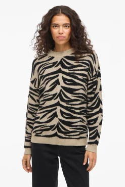 Vila Camisolas-Camisola de malha com viscose Tostado