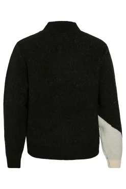 Vila Camisolas-Camisola de malha cor block Preto