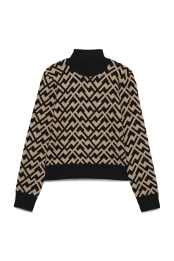 Vero Moda Camisolas-Camisola de malha de gola malha Preto