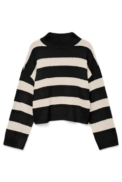 Vero Moda Camisolas-Camisola de malha de gola malha Preto