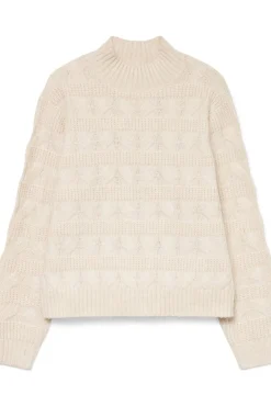 Vero Moda Camisolas-Camisola de malha de gola malha Tostado