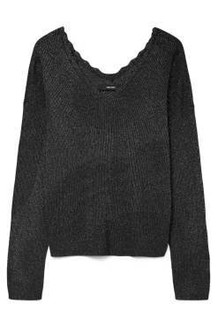 Vero Moda Camisolas-Camisola de malha de manga comprida Cinzento