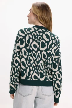 Vila Camisolas-Camisola de malha de viscose estampado Azul